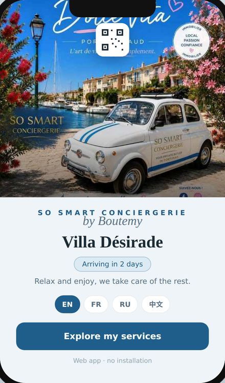 So Smart Conciergerie, a real agency's branded Majord app